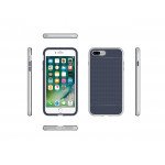 Wholesale iPhone 7 Deluxe Armor Hybrid Case (Silver)